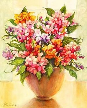 Flowering Vase Paint By Numbers