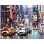 New York In Rain Paint By Numbers