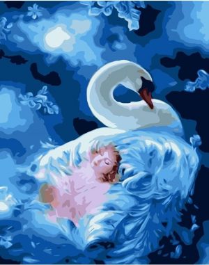 Swan And Girl Paint By Numbers