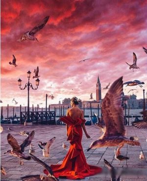 Women in Flowy Dresses People Paint By Numbers