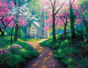 Forest Chapel Paint By Numbers