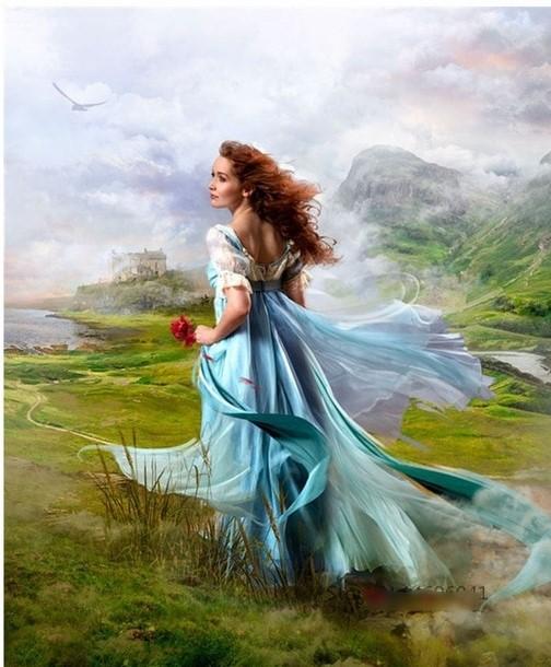 Woman In Blue Paint By Numbers