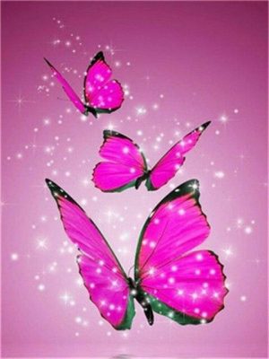 Pink Butterflies Paint By Numbers