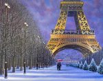 Eiffel Tower In Christmas Paint By Numbers