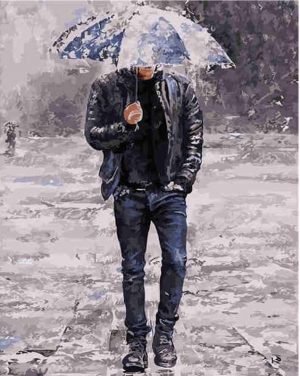 Man Under Umbrella Paint By Numbers
