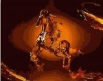 Burning Oily Horse Animals Paint By Numbers