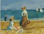 Figures On Beach Paint By Numbers