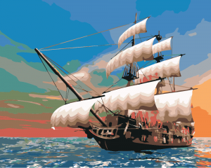 Pirate Ship paint by numbers