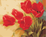 Red Tulips Paint By Numbers