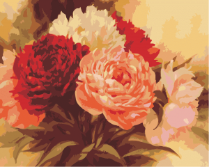 Blooming Peonies Paint By Numbers