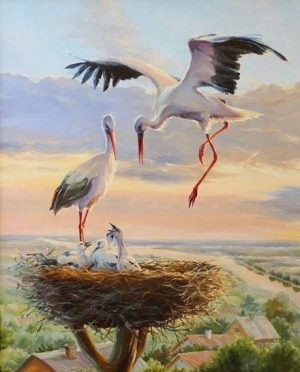 Stork Nest Paint By Numbers