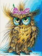 Owl With Bow Paint By Numbers