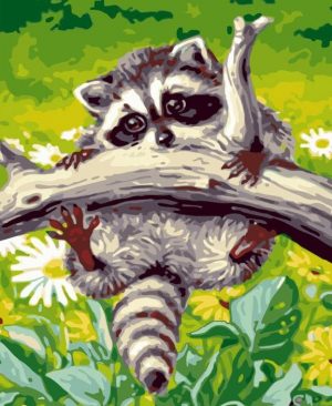 Little Raccoon Paint By Numbers