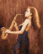 Saxophonist Woman Paint By Numbers