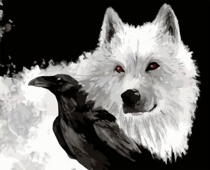 Wolf And Raven Paint By Numbers