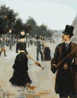 Elegants Wandering in Paris Louis Abel Truchet People Paint By Numbers
