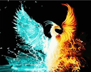 Fire And Ice Phoenix Paint By Numbers
