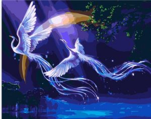 Flying Phoenix Birds Paint By Numbers