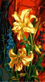 Yellow Lilies Flowers Paint By Numbers