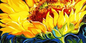 Closeup Sunflower Paint By Numbers