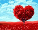 Romantic Heart Tree Paint By Numbers