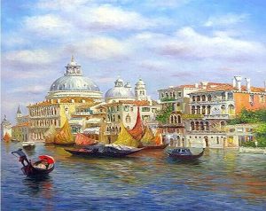 Grand Canal Boats Paint By Numbers