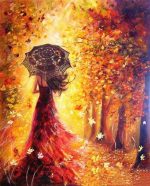 Lady In Autumn Paint By Numbers