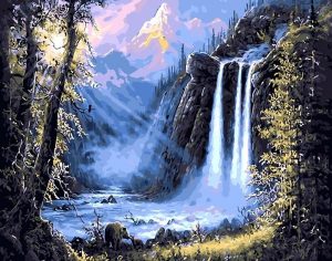 Mountain Waterfall Paint By Numbers