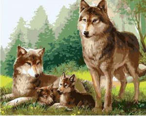 Wolf Family Paint By Numbers