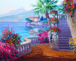 Seaside House Balcony Paint By Numbers