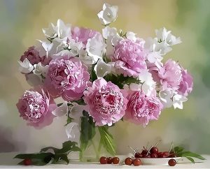 Romantic Flowers Paint By Numbers