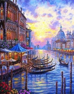 Venice City At Sunset Paint By Numbers