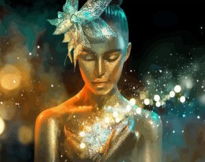 Golden Woman Paint By Numbers