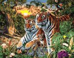 Wild Tiger Family Paint by numbers