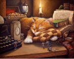 Sleepy Cat Paint By Numbers