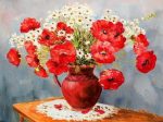 Red Poppies paint by numbers