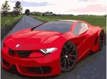 Red Sport Car paint by numbers
