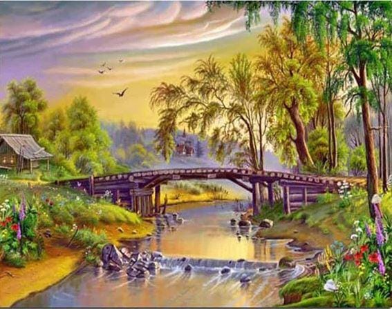 Rural River paint by numbers