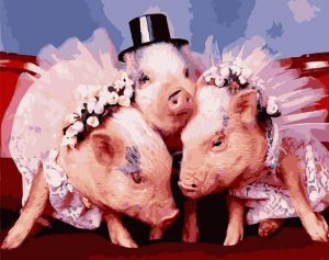 Funny Pigs Paint By Numbers