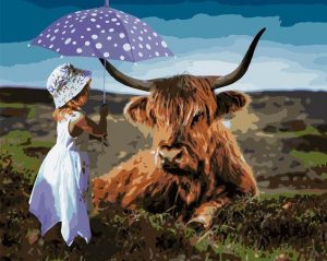 Cow And Child Paint By Numbers