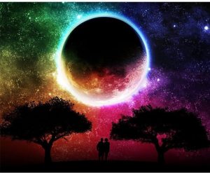 Couple And Galaxy Moon Paint By Numbers
