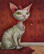 Cat Smoking Paint By Numbers