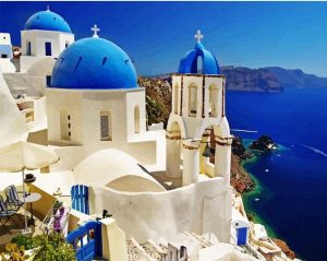 Santorini Island Sea View Paint By Numbers