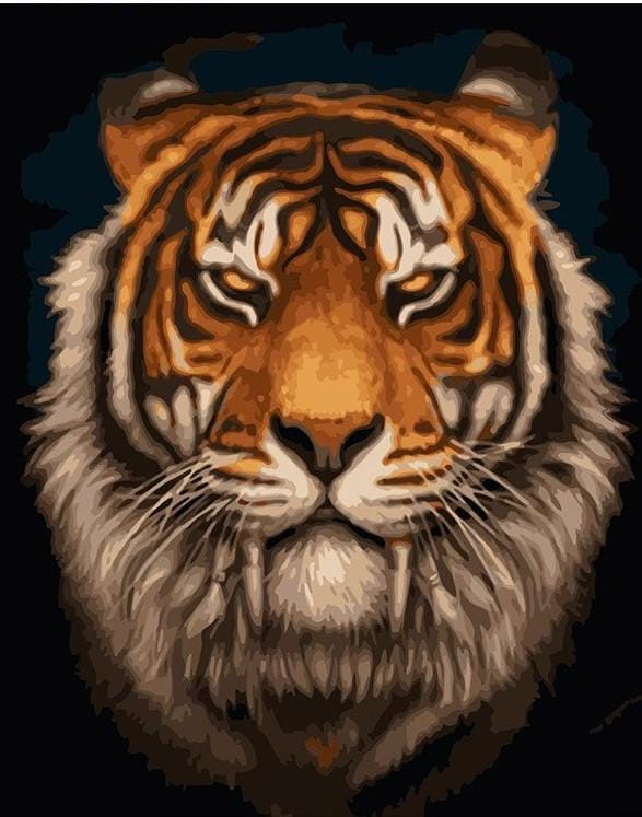 Saber Tooth Tiger paint by numbers