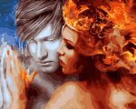 Ice And Fire Couple Paint By Numbers