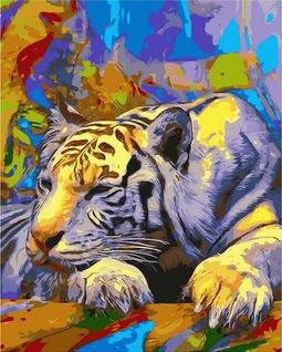 White Tiger Art Paint By Numbers
