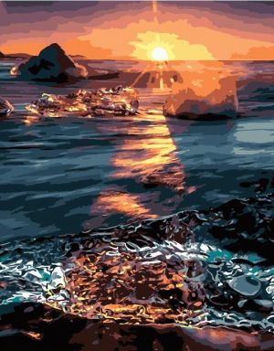 Sunset Over Sea Paint By Numbers