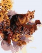 Fox Hiding in Snow  Animals Paint By Numbers