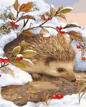 Winter Hedgehog Paint By Numbers