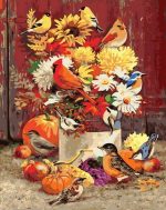 Birds And Flowers Paint By Numbers